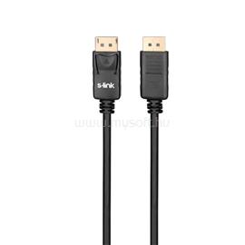 S-LINK Kábel - SLX-460 (DisplayPort kábel, 4K, apa/apa, aranyozott, 1,5m) S-LINK_8936 small