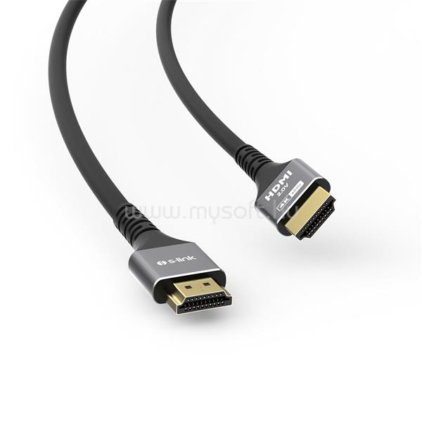 S-LINK Kábel - SLX-HD4K03 (HDMI2.0 kábel, 4K/60Hz, apa/apa, aranyozott, 3m)