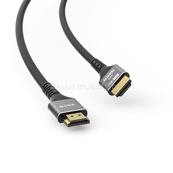 S-LINK Kábel - SLX-HD4K30 (HDMI2.0 kábel, 4K/30Hz, apa/apa, aranyozott, 30m)