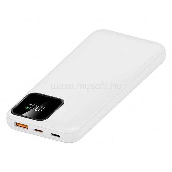 S-LINK Powerbank - IP-G16L 10000mAh (3x Type-C, Lightning, 20W PD, led, fehér)