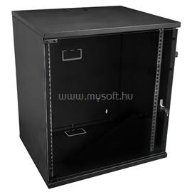 S-LINK Rackszekrény - 12U 19" fali kivitel (530x400mm, Flatpack, fekete) S-LINK_36763 small