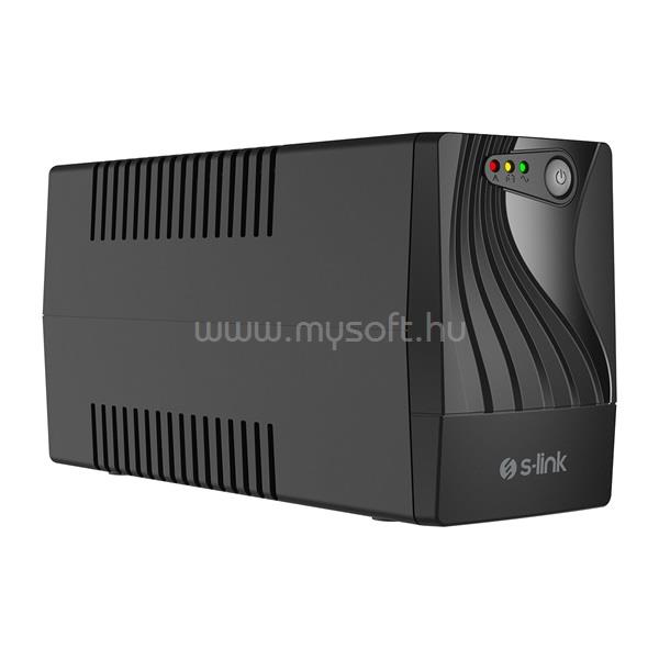 S-LINK szünetmentes 800VA - MIGHT U80 (600VA, 12V7Ah*1, 360W, Line-Interactive, 2 schuko)