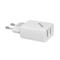 S-LINK Telefon töltő - SL-EC50T (2db USB, 5V/2.4A, 12W, Gyorstöltés, USB Type-C, 100cm adat+töltőkábel, fehér) S-LINK_35313 small