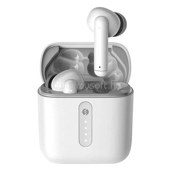 S-LINK TruePods White vezeték nélküli fülhallgató (Bluetooth v5.3, IPX4, Type-C, mikrofon, fehér)