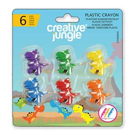 SAKOTA Creative Jungle Dinó 6 db-os plasztik zsírkréta készlet CFA0945 small