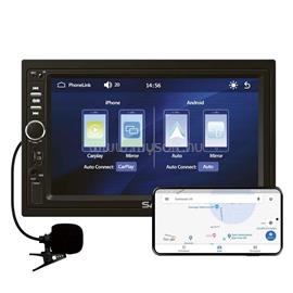 SAL autórádió és multimédiás lejátszó, CPAA multimédia, iOS CarPlay és Android Auto, tükrözés, 18cm-es érintő-kijelző, 2xDIN, Bluetooth SAL_VBX910 small