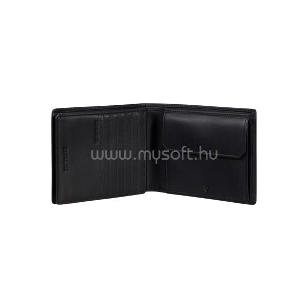 SAMSONITE 135052-1041 bőr pénztárca, 013 - B 11CC+HFL+C+2C+W -ATTACK 2 SLG (fekete)