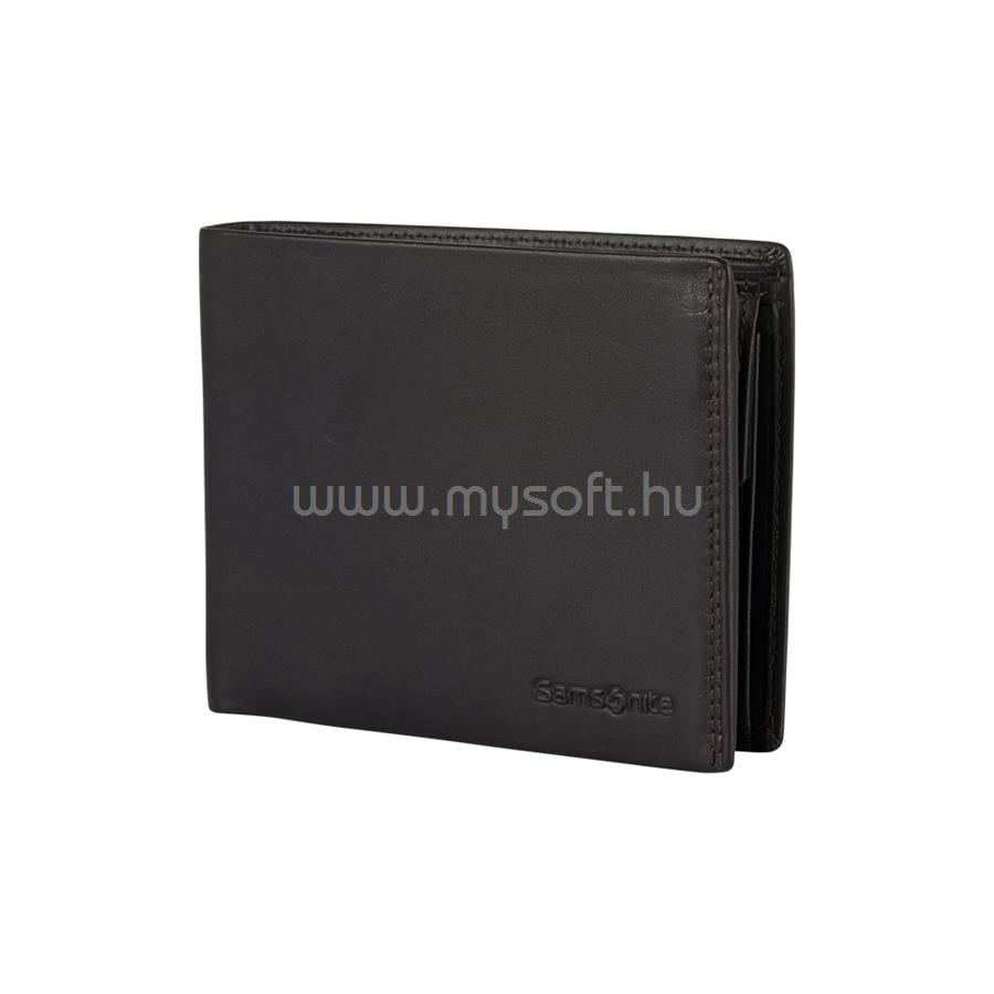 SAMSONITE ATTACK 2 SLG 123999-1320 bőr pénztárca, 015 - B 4CC+2C+C (barna)