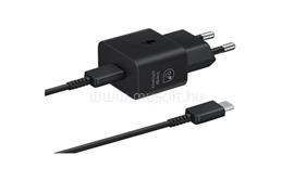 SAMSUNG hálózati töltő Type-C aljzat 25W, PD gyorstöltő + Type-C kábel, FEKETE EP-T2510XBEGEU small