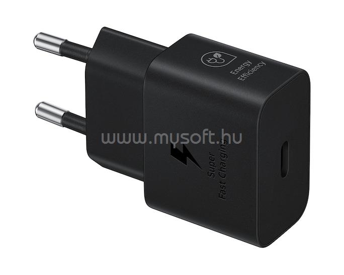 SAMSUNG hálózati töltő Type-C aljzat 25W, PD gyorstöltő, FEKETE