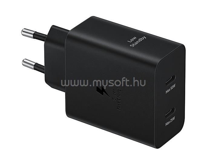 SAMSUNG 50 W Power Duo hálózati töltőfej (fekete)