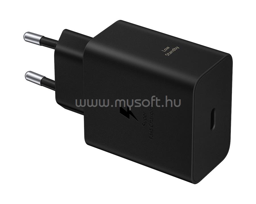 SAMSUNG hálózati töltő Type-C aljzat 60W, PD gyorstöltő, FEKETE