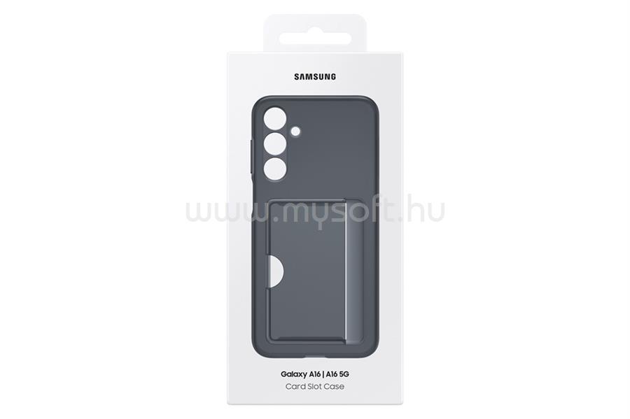 SAMSUNG Samsung A16 4G szilikon telefonvédő kártyazseb FEKETE