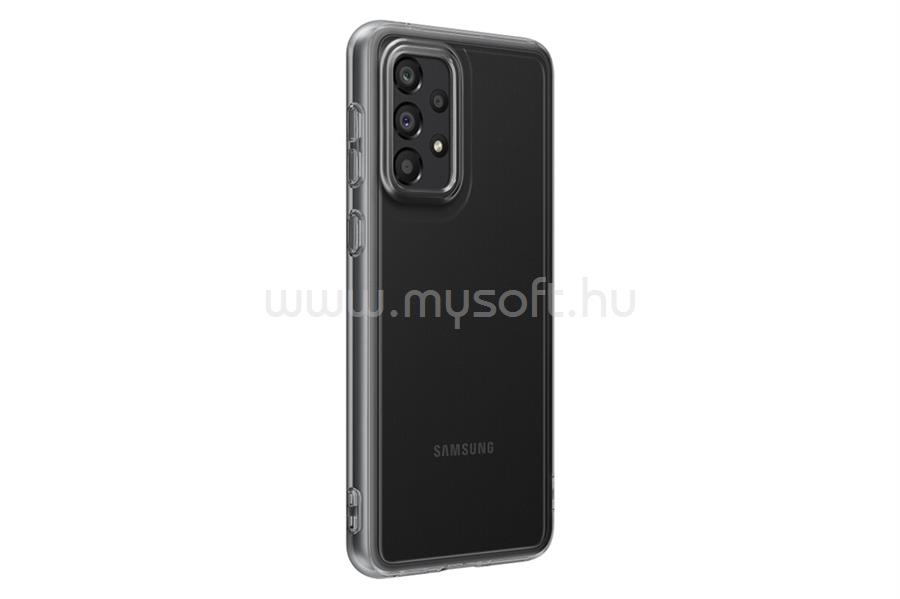 SAMSUNG Galaxy A33 5G Puha átlátszó tok (fekete)
