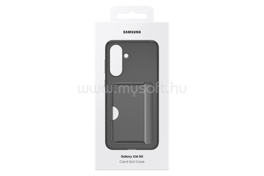 SAMSUNG Samsung A36 5G szilikon telefonvédő kártyazseb FEKETE