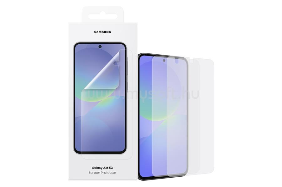 SAMSUNG Samsung A36 5G képernyővédő fólia 2db törlőkendő + segédkeret ÁTLÁTSZÓ