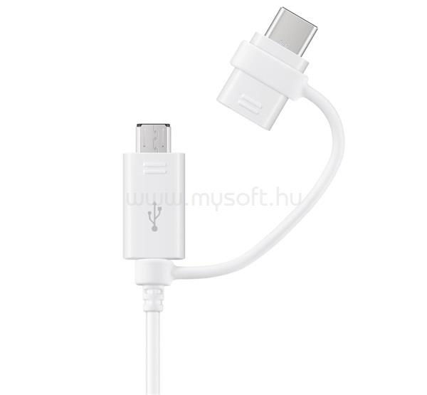 SAMSUNG SAMSUNG adatkábel 2in1 USB - microUSB/Type-C, 150cm, FEHÉR