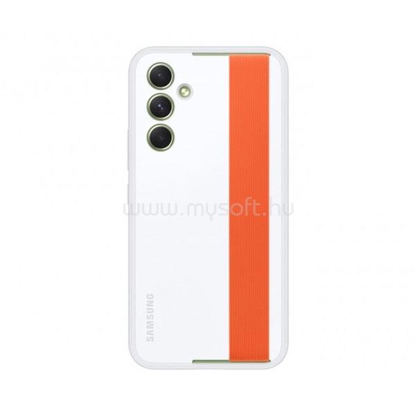 SAMSUNG Samsung A54 5G szilikon telefonvédő matt + kézpánt FEHÉR