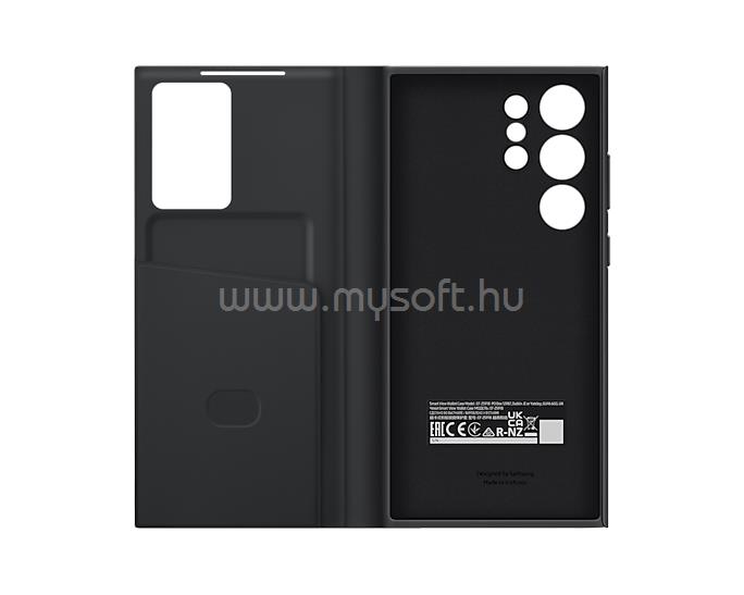 SAMSUNG EF-ZS918CBEGWW Galaxy S23 Ultra smart view fekete oldalra nyíló tok