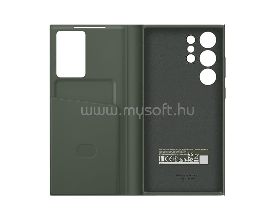 SAMSUNG EF-ZS918CGEGWW Galaxy S23 Ultra smart view khaki oldalra nyíló tok