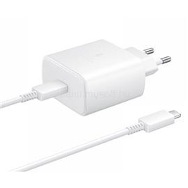 SAMSUNG hálózati töltő Type-C aljzat 45W, PD gyorstöltő 2.0 + 100cm Type-C kábel, FEHÉR EP-TA845XWEG small