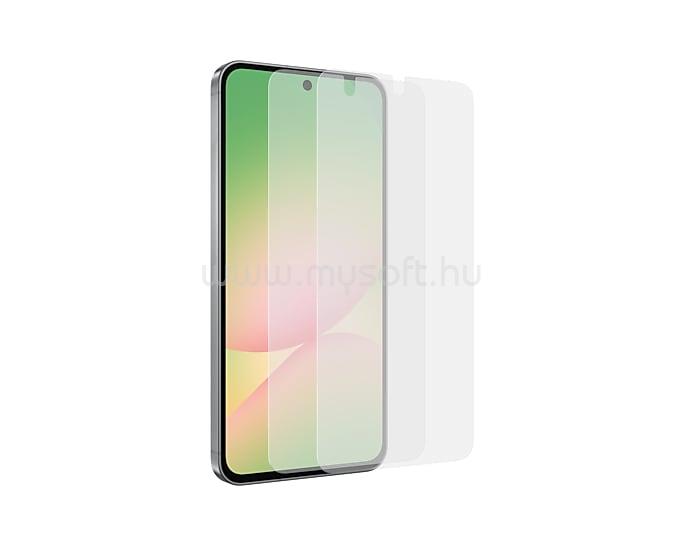 SAMSUNG Samsung A56 5G képernyővédő fólia 2db törlőkendő + segédkeret ÁTLÁTSZÓ