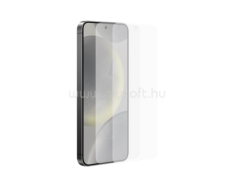 SAMSUNG Samsung S24 képernyővédő fólia 2db tükröződésmentes, törlőkendő + segédkeret, ÁTLÁTSZÓ