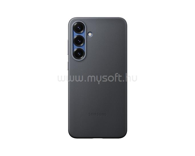SAMSUNG Samsung S25 Plus műanyag telefonvédő ECO vegán bőr hátlap FEKETE
