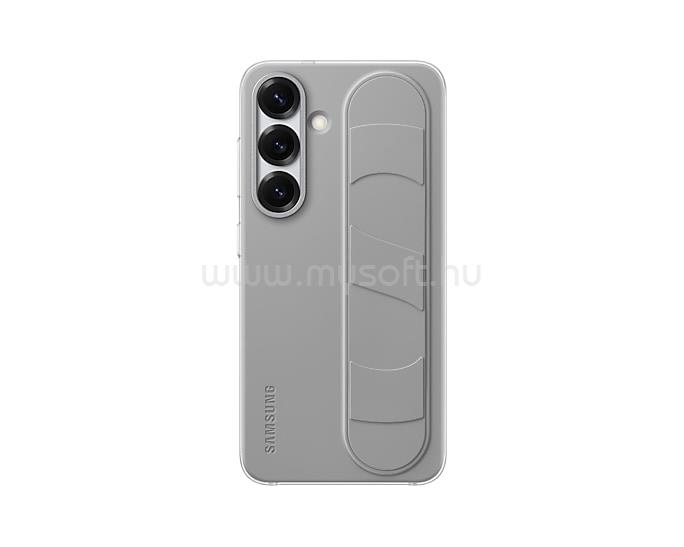 SAMSUNG Samsung S25 szilikon telefonvédő matt, kitámasztó, VILÁGOSSZÜRKE