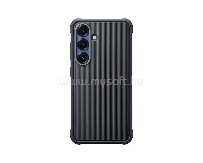 SAMSUNG Samsung S25 műanyag telefonvédő dupla rétegű, gumírozott, FEKETE