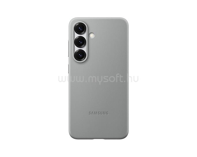 SAMSUNG Samsung S25 műanyag telefonvédő ECO vegán bőr hátlap SÖTÉTSZÜRKE
