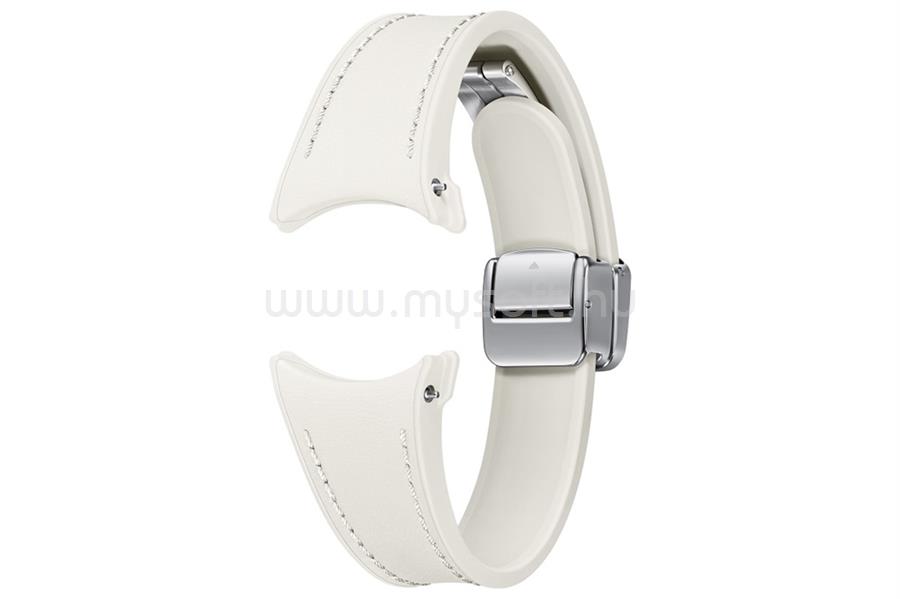 SAMSUNG Galaxy Watch6 40mm D-Buckle Hybrid Eco-Leather Band Slim, S/M szíj (krémszínű)