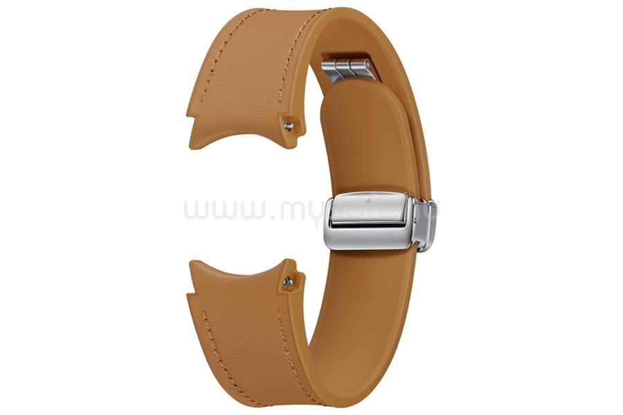 SAMSUNG Galaxy Watch6 44mm D-Buckle Hybrid Eco-Leather Band szíj (Normal, S/M), Camel