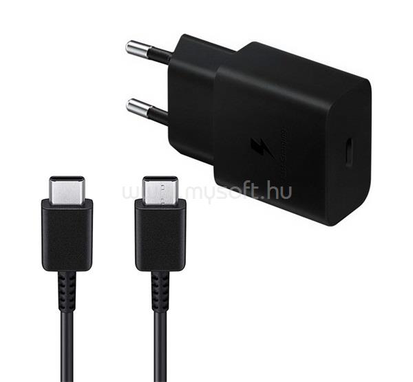 SAMSUNG SAMSUNG hálózati töltő Type-C aljzat 15W, OEM, FEKETE