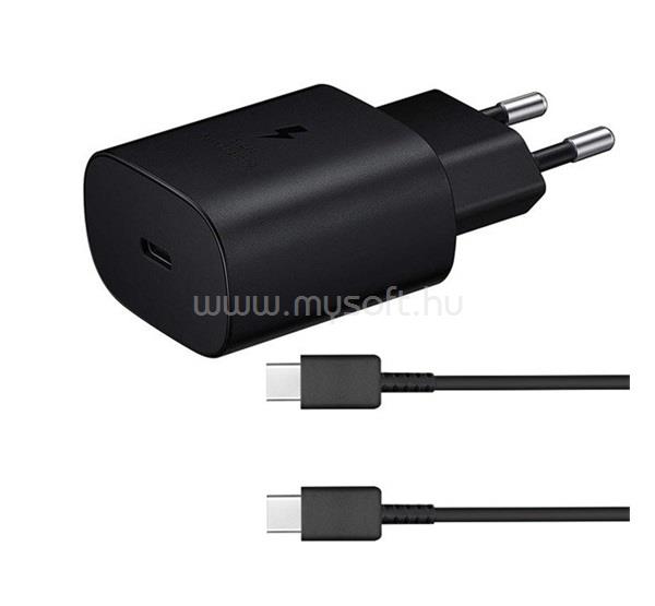 SAMSUNG SAMSUNG hálózati töltő Type-C aljzat 25W, OEM, FEKETE