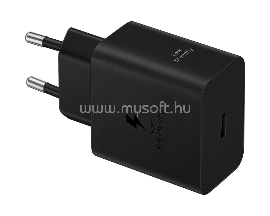 SAMSUNG hálózati töltő Type-C aljzat 45W, PD gyorstöltő 2.0, FEKETE