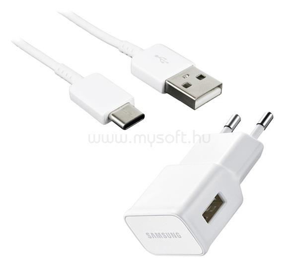SAMSUNG SAMSUNG hálózati töltő USB aljzat 8W + Type-C kábel, OEM, FEHÉR