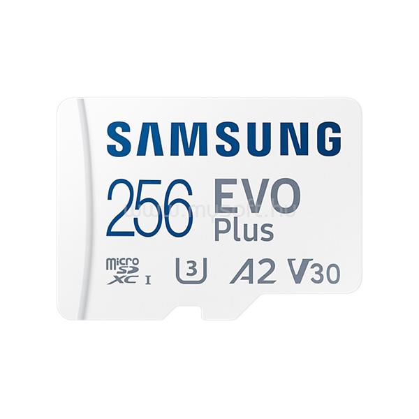 SAMSUNG EVOPLUS UHS-I 256GB MicroSD kártya R130, adapter