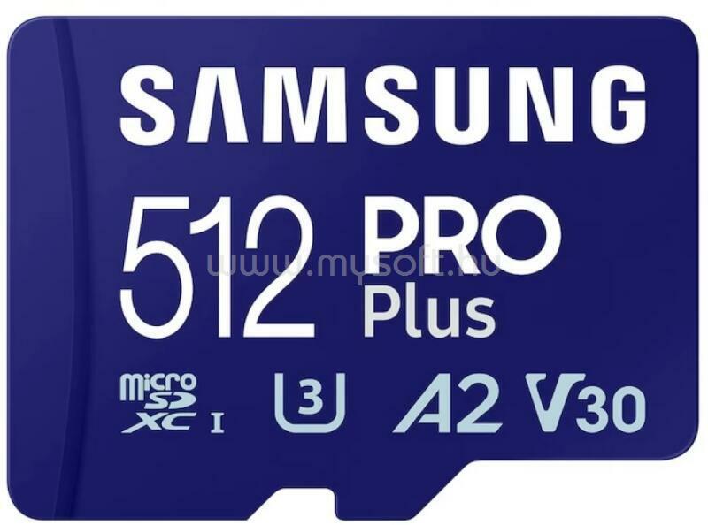 SAMSUNG MicroSD kártya - 512GB MB-MD512SB/WW (PRO PLUS, UHS-I, R180/W130, adapter, 512GB)
