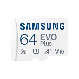 SAMSUNG MicroSD kártya - 64GB MB-MC64SA/EU (EVO PLUS, microSDXC, UHS-I, R160, adapter) MB-MC64SA/EU small