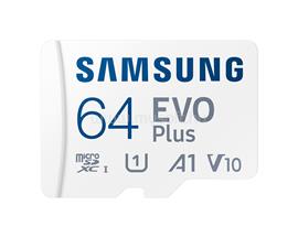 SAMSUNG MicroSD kártya - 64GB MB-MC64SA/EU (EVO PLUS, microSDXC, UHS-I, R160, adapter) MB-MC64SA/EU small