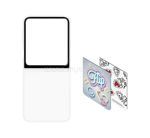 SAMSUNG Samsung Z Flip7 FE / Z Flip6 SAMSUNG műanyag telefonvédő ultravékony, cserélhető színes hátlap, ÁTLÁTSZÓ