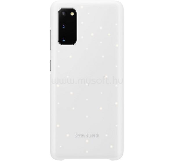 SAMSUNG Samsung S20 5G / S20 műanyag telefonvédő ultravékony, LED világítás, FEHÉR
