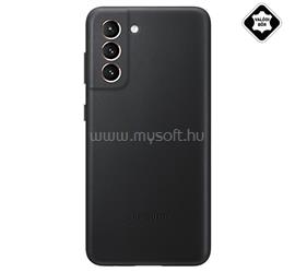 SAMSUNG Samsung S21 Plus SAMSUNG műanyag telefonvédő valódi bőr hátlap FEKETE EF-VG996LBEG small