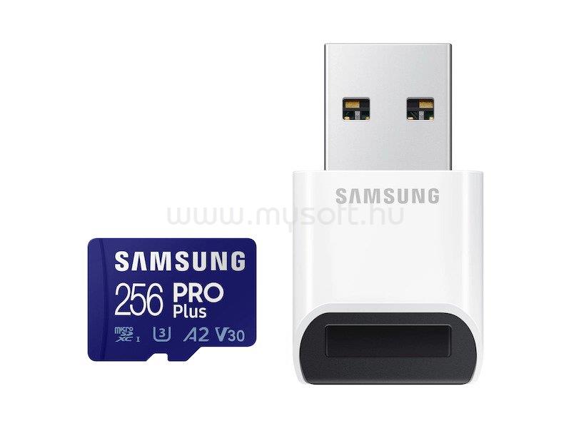 SAMSUNG Pro Plus 256GB microSD (MB-MD256KB/WW) memória kártya kártyaolvasóval