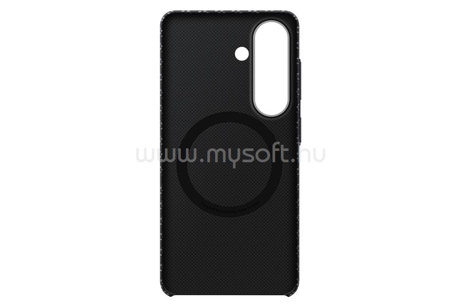 SAMSUNG Samsung S26 SAMSUNG szilikon telefonvédő mágneses, karbon minta, SÖTÉTSZÜRKE