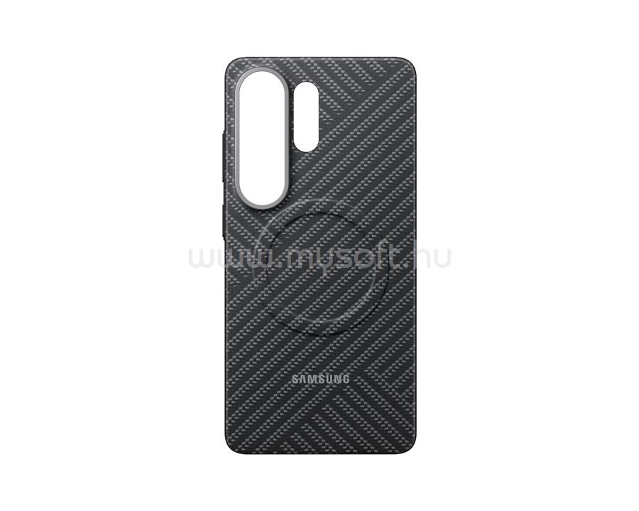 SAMSUNG Samsung S26 Ultra SAMSUNG szilikon telefonvédő mágneses, karbon minta, SÖTÉTSZÜRKE