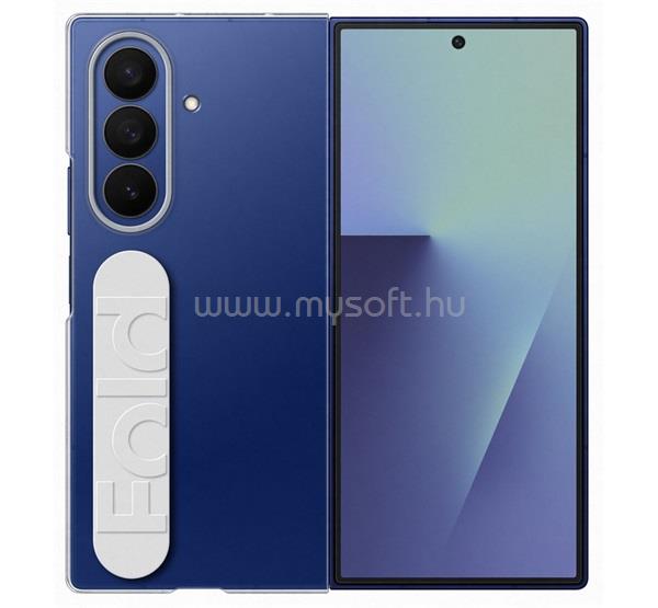 SAMSUNG Samsung Z Fold7 szilikon telefonvédő kézpánt + képernyővédő fólia ÁTLÁTSZÓ