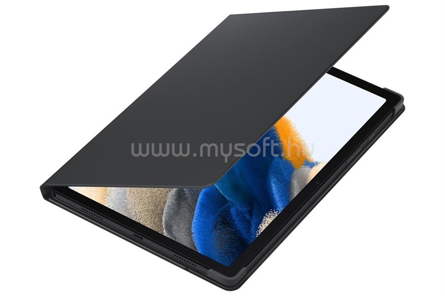 SAMSUNG Samsung Tab A8 10.5 LTE (2021) tok álló, bőr hatású aktív FLIP, asztali tartó, SÖTÉTSZÜRKE