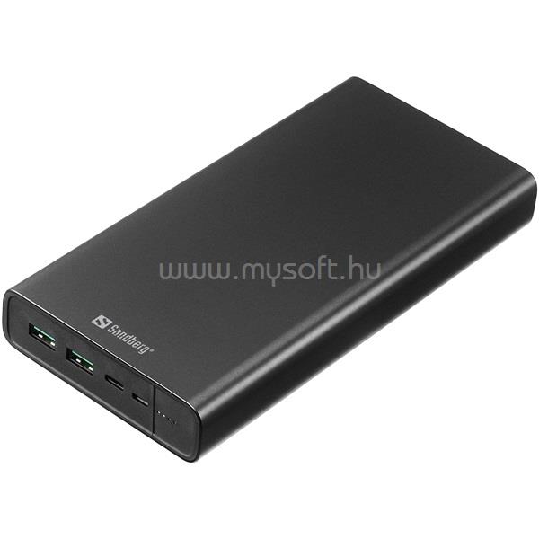SANDBERG Akkubank - Powerbank USB-C PD 100W 38400 (Bemenet: USB-C, Kimenet: 2xUSB-A+USB-C)